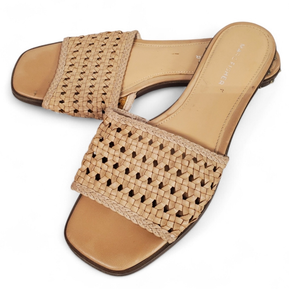 Marc Fisher Jeremy Flat Sandal Summer Slip On Size 8.5